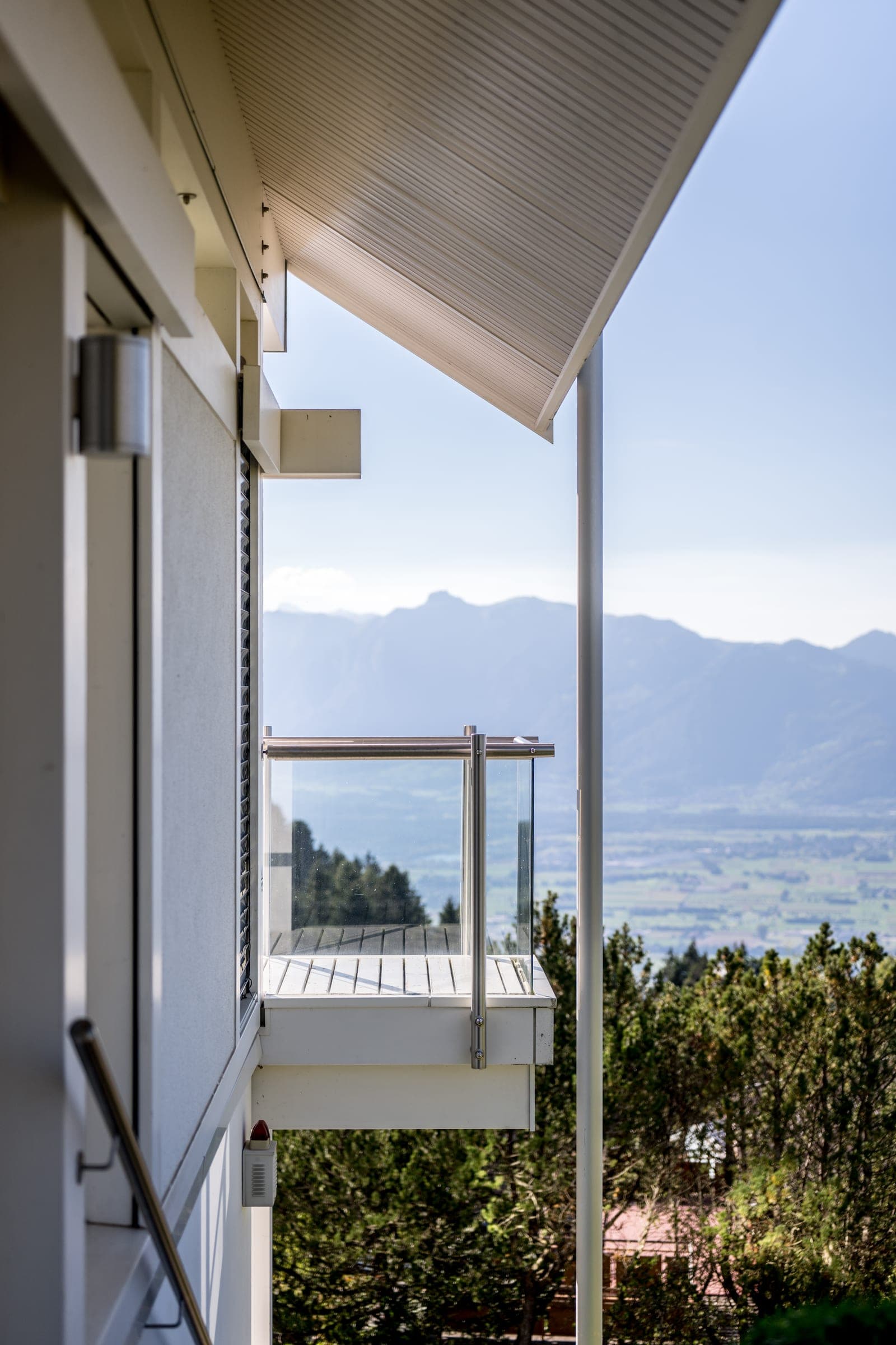 Balcony with a view over the Rhine Valley